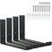HEART ART Black Shelf Bracket 10 Inch Shelf Brackets Heavy DutyL Brackets for ShelvesFloating Shelf Bracket 4 Pack95 L6 H15 W