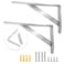 Kamiaha Heavy Duty L Shelf Bracket 2 Pack 8 Inch Floating Shelf Bracket Hidden Invisible L Shelf Brackets Stainless Steel Shelf Brackets Metal L Brackets for Shelves Support 8 Shelf Bracket