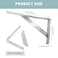 Kamiaha Heavy Duty L Shelf Bracket 2 Pack 8 Inch Floating Shelf Bracket Hidden Invisible L Shelf Brackets Stainless Steel Shelf Brackets Metal L Brackets for Shelves Support 8 Shelf Bracket