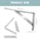 Kamiaha Heavy Duty L Shelf Bracket 2 Pack 8 Inch Floating Shelf Bracket Hidden Invisible L Shelf Brackets Stainless Steel Shelf Brackets Metal L Brackets for Shelves Support 8 Shelf Bracket