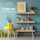 Kamiaha Heavy Duty L Shelf Bracket 2 Pack 8 Inch Floating Shelf Bracket Hidden Invisible L Shelf Brackets Stainless Steel Shelf Brackets Metal L Brackets for Shelves Support 8 Shelf Bracket