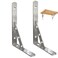 CNFengBaoSuDa Heavy Duty Shelf Bracket Removable Bracket Stainless Steel Solid Shelf Brackets Shelf Support Corner Brace Joint Right Angle Bracket L Shaped Wall Shelf Brushed Nickel Pack of 28 inches