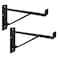 Homydom Heavy Duty Shelf Brackets 16 inch Industrial Wall Brackets with Lip Metal Storage Brackets OutdoorIndoor Include Screws 2 Pack Black