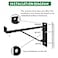 Homydom Heavy Duty Shelf Brackets 16 inch Industrial Wall Brackets with Lip Metal Storage Brackets OutdoorIndoor Include Screws 2 Pack Black