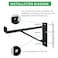 Homydom Heavy Duty Shelf Brackets 16 inch Industrial Wall Brackets with Lip Metal Storage Brackets OutdoorIndoor Include Screws 2 Pack Black
