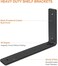 Aunulahca Heavy Duty Shelf Brackets 8 Inch 6 Pack Rustic L Floating Shelf Brackets Wall Shelf Bracket for DIY Decorative with Mounting Hardware