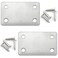 heyous 10pcs Stainless Steel Straight Support Shelf Bracket Flat Corner Brace Brackets Mending Plates Repair Fixing Joining 60 x 38mm with Mounting Screws