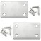 heyous 10pcs Stainless Steel Straight Support Shelf Bracket Flat Corner Brace Brackets Mending Plates Repair Fixing Joining 60 x 38mm with Mounting Screws