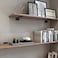 HITOMEN Heavy Duty Floating Shelf Brackets 12Inch 15 Thick Hidden Shelves Hardware Iron L Brackets Rustic Industrial Black Metal Wall Shelving Supports 4 Pack