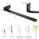 HITOMEN Heavy Duty Floating Shelf Brackets 12Inch 15 Thick Hidden Shelves Hardware Iron L Brackets Rustic Industrial Black Metal Wall Shelving Supports 4 Pack