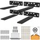 Hungsmart Hngsmart 4 x L Shelf Brackets 65 D x 5 W x 1 14 H Heavy Duty Shelving Hardware Suited for Rustic Industrial Farmhouse Decor Floating Shelves Support All Mouting Hardware IncludedBlack