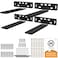 Hungsmart Hngsmart 4 x L Shelf Brackets 65 D x 5 W x 1 14 H Heavy Duty Shelving Hardware Suited for Rustic Industrial Farmhouse Decor Floating Shelves Support All Mouting Hardware IncludedBlack
