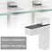 HOJLKLD Glass Shelf Bracket 2 Pack Adjustable Wood Shelves Brackets for 328mm Glass Clamp Clip Brushed Nickel Wall Mounting Floating Shelf Holder 2