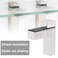 HOJLKLD Glass Shelf Bracket 2 Pack Adjustable Wood Shelves Brackets for 328mm Glass Clamp Clip Brushed Nickel Wall Mounting Floating Shelf Holder 2
