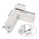 HOJLKLD Glass Shelf Bracket 2 Pack Adjustable Wood Shelves Brackets for 328mm Glass Clamp Clip Brushed Nickel Wall Mounting Floating Shelf Holder 2