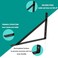 HOME MASTER HARDWARE 16x10 inch Heavy Duty Shelf Brackets Black Metal Wall Mounted Supports for Shelves L Shaped Shelf Angle Bracket for Floating Shelves 4 Pack