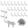HOME MASTER HARDWARE 20pcs L Bracket Corner Brace Sets 157 in Stainless Steel L Brackets 90 Degree Right Angle Bracket Metal Shelf Brackets for Shelves Wood Furniture Frame with Screws