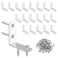 HOME MASTER HARDWARE 20pcs L Bracket Corner Brace Sets 157 in Stainless Steel L Brackets 90 Degree Right Angle Bracket Metal Shelf Brackets for Shelves Wood Furniture Frame with Screws