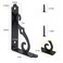 HOME MASTER HARDWARE Decorative Shelf Brackets 5x312 in Wall Mounted Floating Shelf Bracket L Heavy Duty Support Corner Brace Joint Right Angle Bracket for DIY Open Shelving with Screws Black 4 Pcs