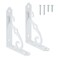 HOME MASTER HARDWARE Decorative Shelf Brackets 5x312 in Wall Mounted Floating Shelf Bracket L Heavy Duty Support Corner Brace Joint Right Angle Bracket for DIY Open Shelving with Screws White 2 Pcs
