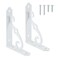 HOME MASTER HARDWARE Decorative Shelf Brackets 5x312 in Wall Mounted Floating Shelf Bracket L Heavy Duty Support Corner Brace Joint Right Angle Bracket for DIY Open Shelving with Screws White 2 Pcs