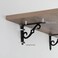 HOME MASTER HARDWARE Decorative Shelf Brackets 8 inch Black Shelf Bracket Heavy Duty Metal Shelf Brackets Supports 2 Pack Rustic Iron L Shape Corner Brace Shelving Brackets with Screws
