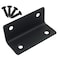 Hordion 4PCS Corner Brace Angle Bracket 24 x 1 Stainless Steel L Brackets Heavy Duty Black Shelf Bracket for Furniture Shelves Cabinets Wood Projects