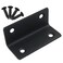 Hordion 4PCS Corner Brace Angle Bracket 24 x 1 Stainless Steel L Brackets Heavy Duty Black Shelf Bracket for Furniture Shelves Cabinets Wood Projects