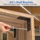 KOMOHOM I Bracket Angle Iron 15X3X3 15PCS Galvanized Corner BracketL Brackets for Wood PostShelvesFurnitureCorner Braces for 2x2 Post