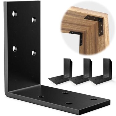 KOMOHOM I Bracket Angle Iron 15X3X3 15PCS Galvanized Corner BracketL Brackets for Wood PostShelvesFurnitureCorner Braces for 2x2 Post