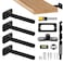 Balin Designs Invisible Floating Shelf Bracket 5 Inch Rod 34 inch Diameter Heavy Duty with Jig Hidden Metal Mantel Mount for Wall Shelves Floating Shelf Hardware for Bathroom Kitchen Living Room 4 Pac