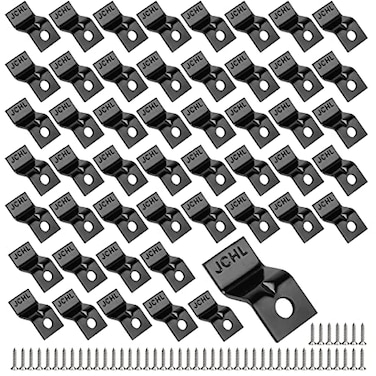 JCHL Table Desk Top Fasteners with Screws Black Heavy Duty Z Table Top Connectors Table ClipsTable Top Brackets Set of 50 Packs Include 50 Clips and 50 Screws 50Black