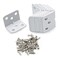 Jiozermi 12 Pcs Corner Brace L Shape Shelf Bracket 1x1x13 90 Degree Right Angle Shelf Supports Decorative Joint Angle Bracket with Screws for Shelves Furniture Cabinet 6 Holes White
