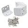 Jiozermi 12 Pcs Corner Brace L Shape Shelf Bracket 1x1x13 90 Degree Right Angle Shelf Supports Decorative Joint Angle Bracket with Screws for Shelves Furniture Cabinet 6 Holes White