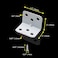 Jiozermi 12 Pcs Corner Brace L Shape Shelf Bracket 1x1x13 90 Degree Right Angle Shelf Supports Decorative Joint Angle Bracket with Screws for Shelves Furniture Cabinet 6 Holes White