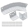 Jiozermi 12 Pcs Corner Brace L Shape Shelf Bracket 1x1x13 90 Degree Right Angle Shelf Supports Decorative Joint Angle Bracket with Screws for Shelves Furniture Cabinet 6 Holes White