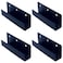Jouray 4 PCS Black Steel Wall Tile Bracket Ladder Hanger for Wall Mount U Bracket Billboard Hook Thickness 2 mm Slot Width 25mm XMHUXGJ25