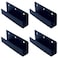 Jouray 4 PCS Black Steel Wall Tile Bracket Ladder Hanger for Wall Mount U Bracket Billboard Hook Thickness 2 mm Slot Width 25mm XMHUXGJ25