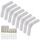 Joyangy 8pcs 3 Inch L Brackets Heavy Duty Wall Mount White L Corner Brackets Braces for Wood Shelves Cabinets 90 Degree Triangle Shelf Support with Screws Small Right Angle Bracket