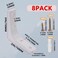 Joyangy 8pcs 3 Inch L Brackets Heavy Duty Wall Mount White L Corner Brackets Braces for Wood Shelves Cabinets 90 Degree Triangle Shelf Support with Screws Small Right Angle Bracket