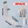 Joyangy 8pcs 3 Inch L Brackets Heavy Duty Wall Mount White L Corner Brackets Braces for Wood Shelves Cabinets 90 Degree Triangle Shelf Support with Screws Small Right Angle Bracket