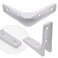 Joyangy 8pcs 3 Inch L Brackets Heavy Duty Wall Mount White L Corner Brackets Braces for Wood Shelves Cabinets 90 Degree Triangle Shelf Support with Screws Small Right Angle Bracket
