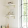 khtumeware Khtumeware Polished Brass Shelf Bracket 6 Inch Decorative Brackets for Shelving Heavy Duty Bright gold Ornate Shelf Bracket Hardware Included 2 Pack 59x42x173 inch