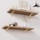 khtumeware Khtumeware Polished Brass Shelf Bracket 6 Inch Decorative Brackets for Shelving Heavy Duty Bright gold Ornate Shelf Bracket Hardware Included 2 Pack 59x42x173 inch