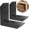 KOMOHOM 15x3x3 Inch Galvanized L Bracket 8PCS 90 Degree Angle Bracket for Shelf Iron Corner Brackets for Wood PostShelvesFurniture