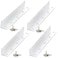 MINGFANITY L Brackets 4PCS Corner Brace Angle Bracket Superior Stainless Steel 8 x 1 M 2mm Thickness Wood Shelf Furniture Cabinet Corner Brace with Screws White