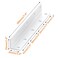MINGFANITY L Brackets 4PCS Corner Brace Angle Bracket Superior Stainless Steel 8 x 1 M 2mm Thickness Wood Shelf Furniture Cabinet Corner Brace with Screws White