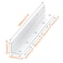 MINGFANITY L Brackets 4PCS Corner Brace Angle Bracket Superior Stainless Steel 8 x 1 M 2mm Thickness Wood Shelf Furniture Cabinet Corner Brace with Screws White