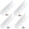 MINGFANITY L Brackets 4PCS Corner Brace Angle Bracket Superior Stainless Steel 8 x 1 M 2mm Thickness Wood Shelf Furniture Cabinet Corner Brace with Screws White