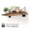 LEOPO 6810 Inch Adjustable T Shelf Brackets 6Pack15 Thick Heavy Duty Floating Brackets Extensible Shelf Bracket for Tight Corners RVs Flexible Storage SpacesKitchenGarage